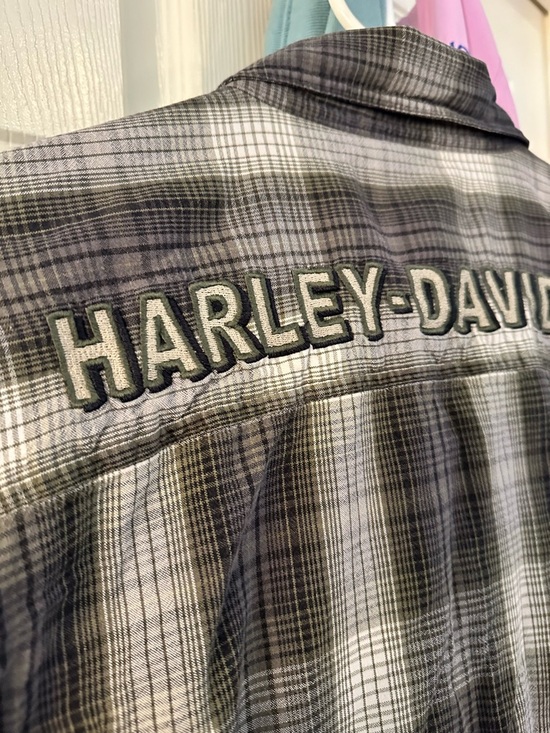 Harley-Davidson Other - Harley-Davidson Plaid Long Sleeve Button Up Shirt Embroidered Logo 96309-10VM